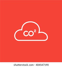 Icono de inicio de sesión de CO2 en línea en la nube.
