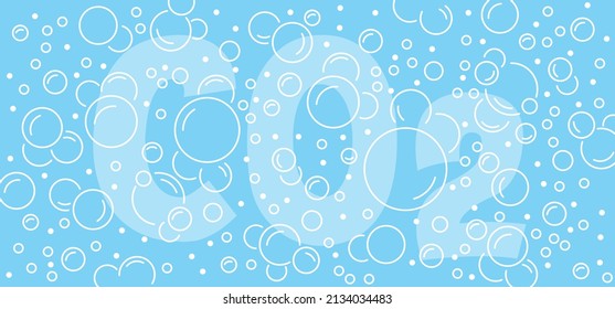 CO2. Sparkling Water , Water Drops. Cartoon Bath Soap With Lather Silhouette. Soap With Foam And Bubbles. Vector Icon Or Symbol. Clean, Bath Suds. Shampoo. H2O. Climate Crisis