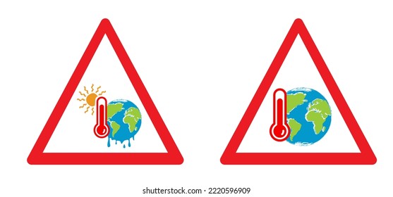 CO2, Stop global warming effect, climate justice now. Protest for climate change. sos, save the world, earth or planet. Happy earth or planet day. Cartoon, globe and thermometer sign