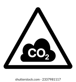 Co2 Symbol Sign, Vector Illustration, Isolate On White Background Label. EPS10