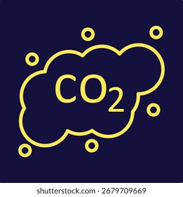 CO2 trendy goodly design useful creative vector Illustration art colorful background.eps