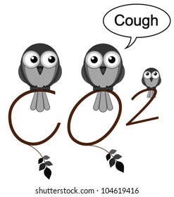 CO2 twig text isolated on white background