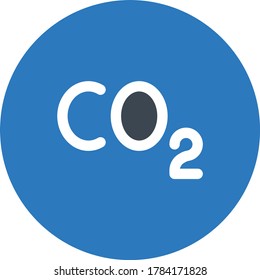 icono de color de glifo vectorial co2 