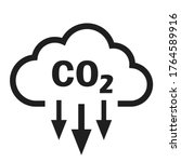 Co2 vector icon isolated on white background