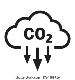Co2 vector icon isolated on white background