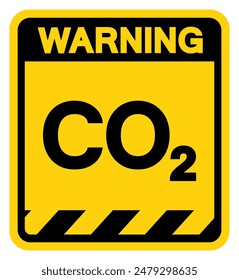 CO2 Warning Sign, Vector Illustration, Isolate On White Background Label. EPS10