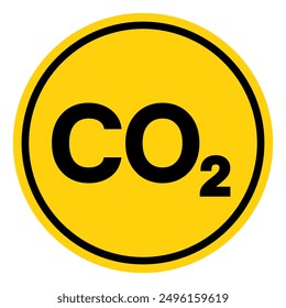 CO2 Warning Sign, Vector Illustration, Isolate On White Background Label. EPS10