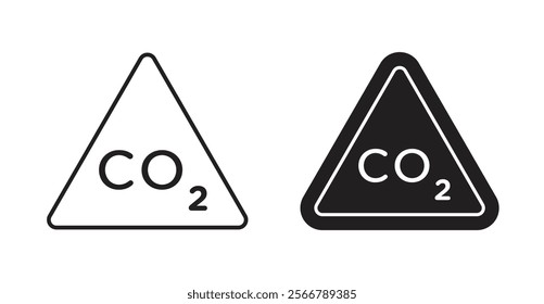 CO2 warning signs vector illustration pack