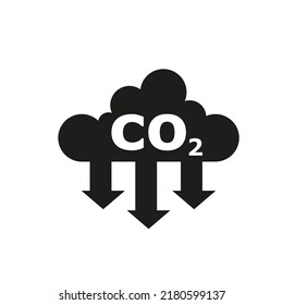 Marco de señalización de tráfico de advertencia de CO2. Ilustración del vector