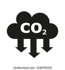 CO2 warning traffic sign frame. Vector illustration
