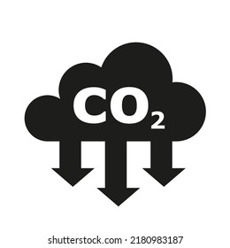 CO2 warning traffic sign frame. Vector illustration
