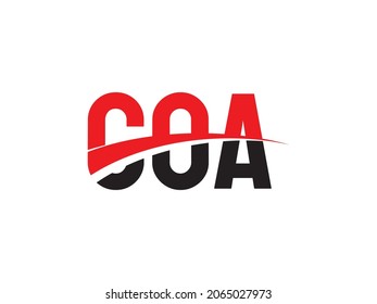 COA Letter Initial Logo Design Vector Illustration