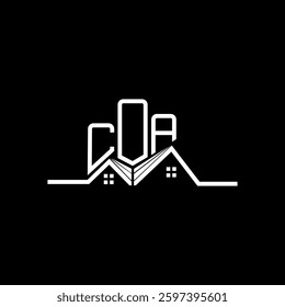 COA Real State logo design, COA simple and modern logo. COA luxurious alphabet design  