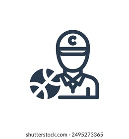 Coach of Basketball Vector Icon