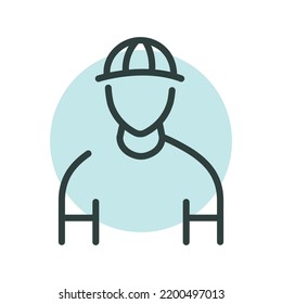 Icono de la línea negra del entrenador. Autodesarrollo. Pictograma para página web.