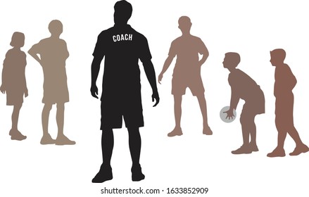 Coach coaching on illustration graphic vector