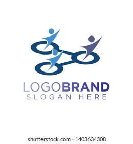 coach dance group logo vector template