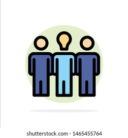 Coach, Daybed, Learning, Motivation Abstract Circle Background Flat color Icon. Vector Icon Template background