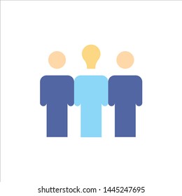 Coach, Daybed, Learning, Motivation  Flat Color Icon. Vector icon banner Template