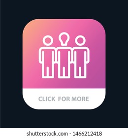 Coach, Daybed, Learning, Motivation Mobile App Button. Android and IOS Line Version. Vector Icon Template background