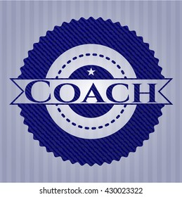 Coach emblem with jean high quality background