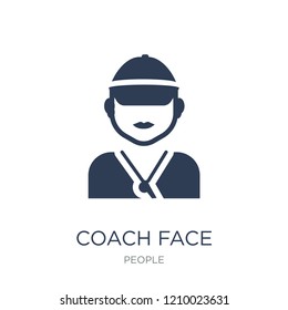Coach face icon. Trendy flat vector Coach face icon on white background from People collection, vector illustration can be use for web and mobile, eps10