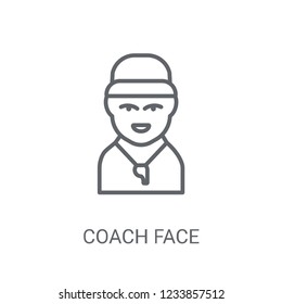 Coach face icon. Trendy Coach face logo concept on white background from People collection. Suitable for use on web apps, mobile apps and print media.