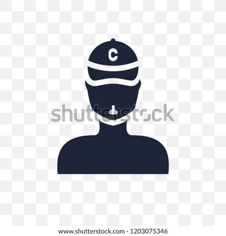 Coach face transparent icon. Coach face symbol design from People collection. Simple element vector illustration on transparent background.