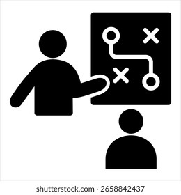 Ilustração do vetor do ícone do glifo treinador