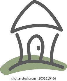 Casa de entrenador, ilustración, vector, sobre un fondo blanco.