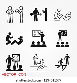 Coach Icon Banner Coaching Concept Vector Stock Vector (Royalty Free ...