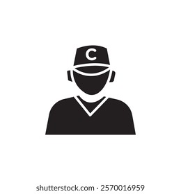 Coach icon black and white vector outline sign
