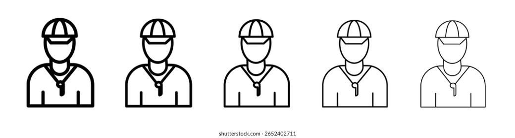 Coach icon black and white vector sign