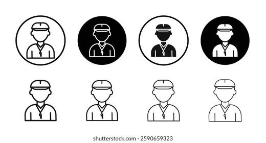 Coach icon line art vector