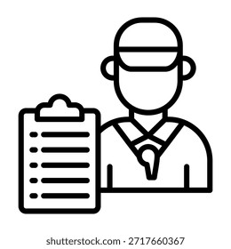 Ilustración vectorial de estilo de línea de icono de autocar