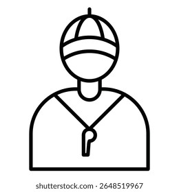 Coach icon Outline isolated logo mark