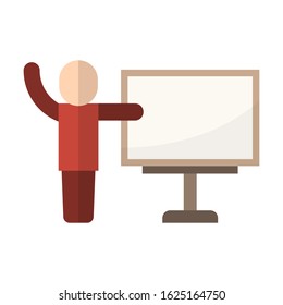 coach  isolated flat color icon