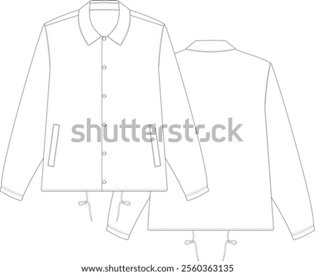 Coach Jacket Front and Back View