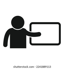 Coach mentor icon simple vector. Training career. Help strategy