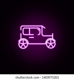 coach neon icon. Elements of transportation set. Simple icon for websites, web design, mobile app, info graphics