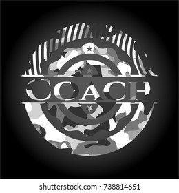 Coach on grey camo pattern