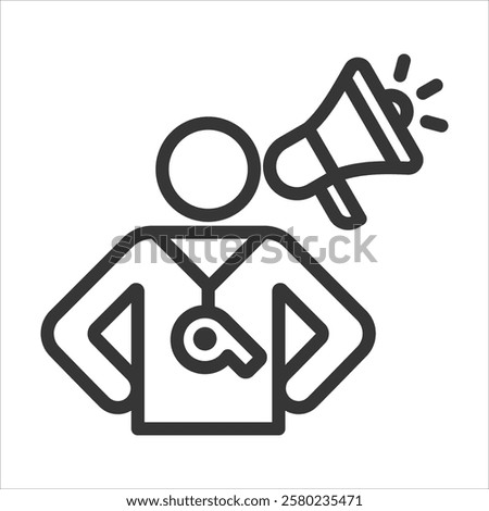 Coach Outline Icon Vector Illustration