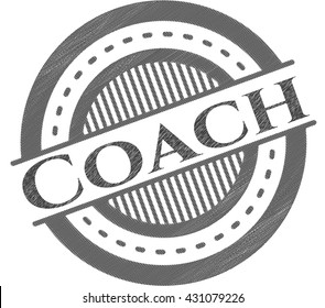 Coach with pencil strokes