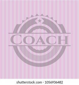 Coach pink emblem. Vintage.