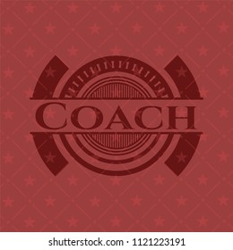 Coach realistic red emblem