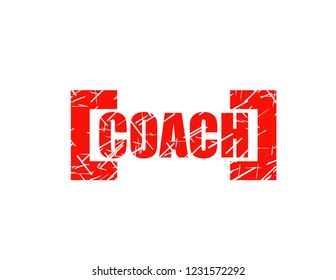 Coach red stamp