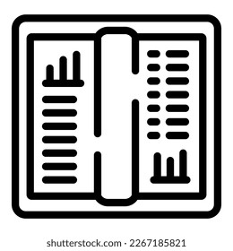 Coach seminar icon outline vector. Training course. Lesson distance