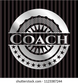 Coach silver badge or emblem