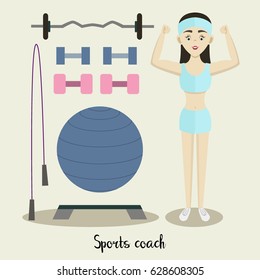 Coach sport with standing position.