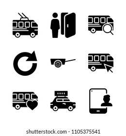 coach, touchpad, cable and ui icons in Web vector set. Graphics for web and design